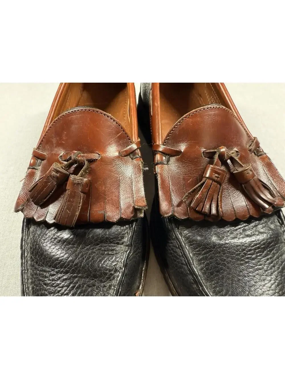 Allen Edmonds Nashua‎ Shoes Men’s 11 B Brown/Black Tassel Loafer Casual Leather